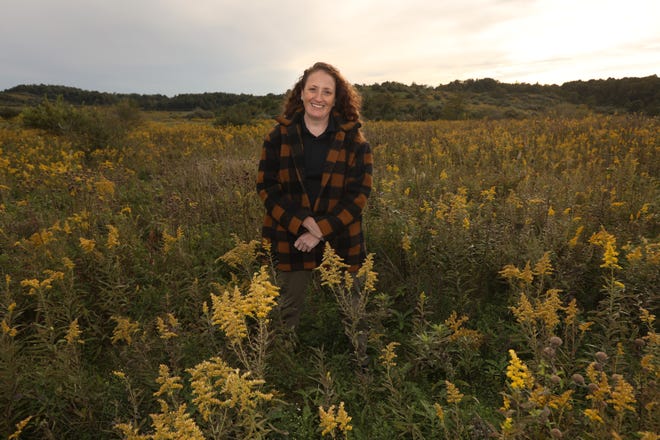 Genelle Uhrig is director of ecology at The Wilds. One of her duties in restoring native habitats that were once strip mined.