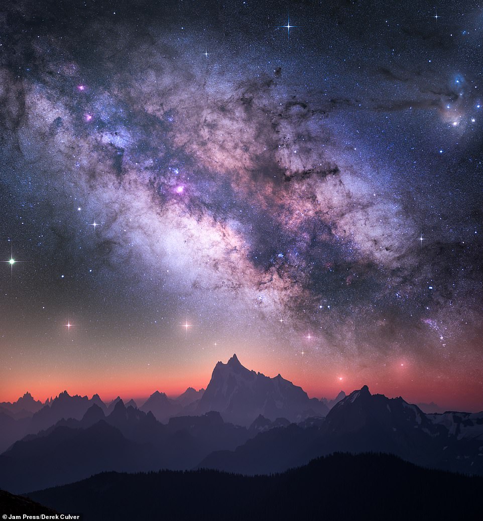 A man has found his meaning in the stars by capturing incredible astrophotography after suffering with depression, suicidal thoughts and a heart attack (Mount Shuksan pictured)