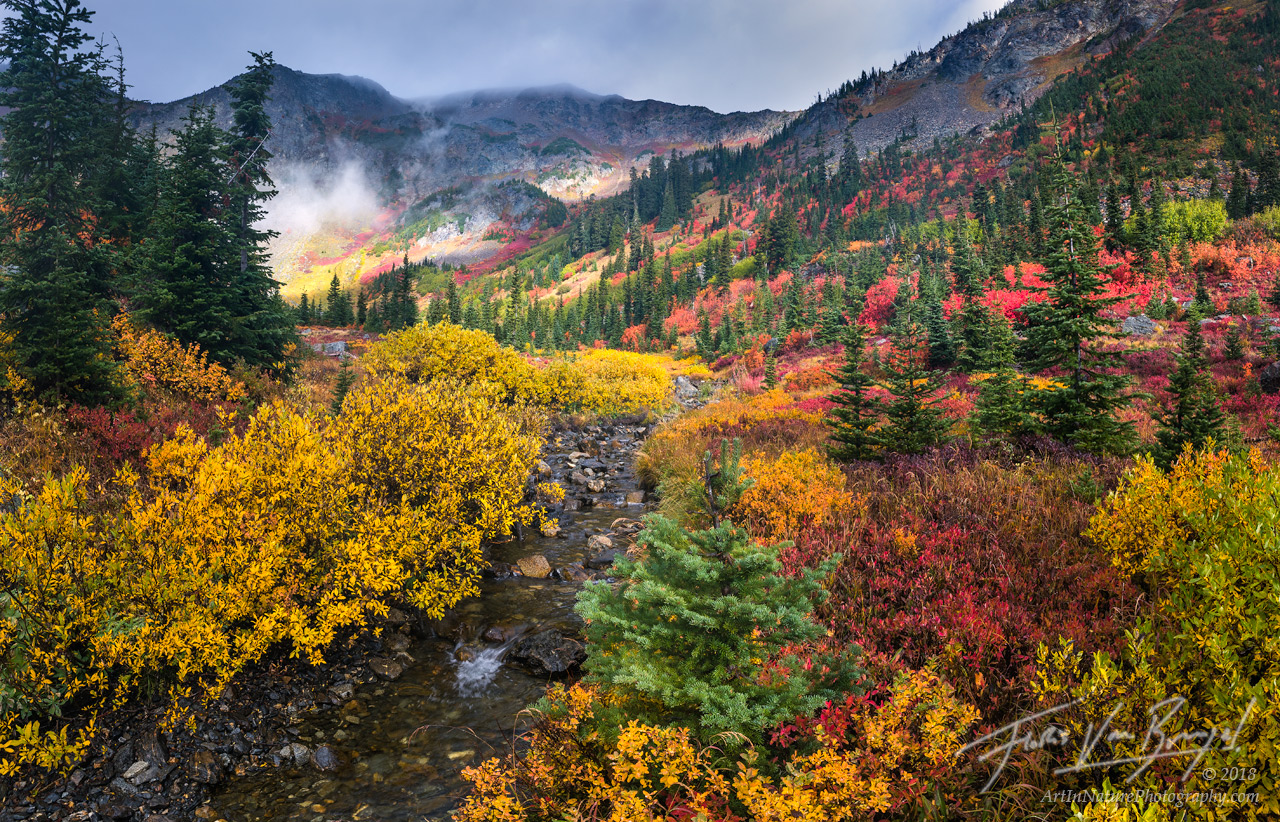 Cascades, Fall, Mountains