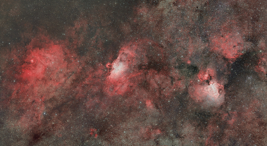 Mosaic of M16, M17, M18 and NGC6604