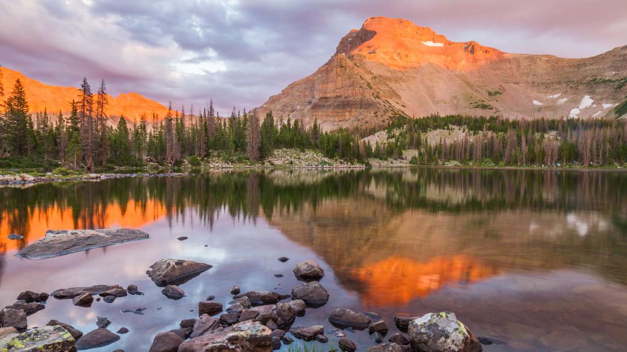 The winning photo of Scenic Utah's "Off the Beaten Path" category features Ostler Lake in the Uinta Mountains.