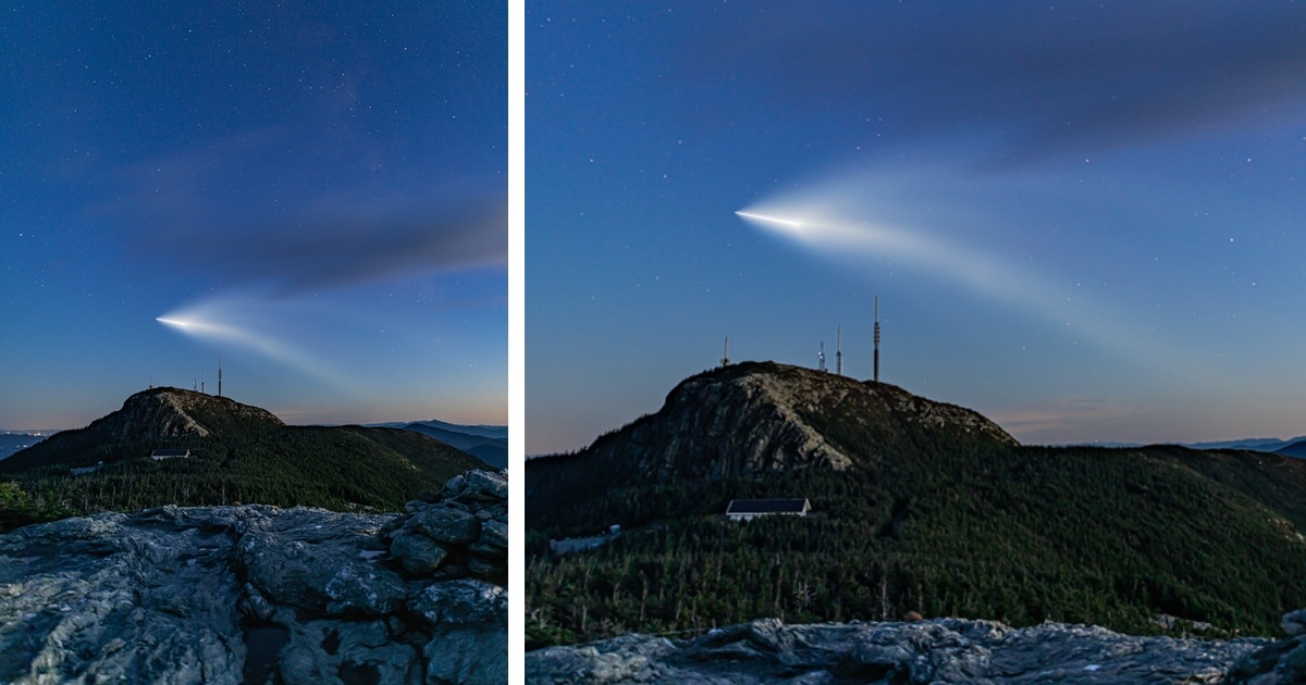 Astrophotographer Unintentionally Captures SpaceX Rocket Photo