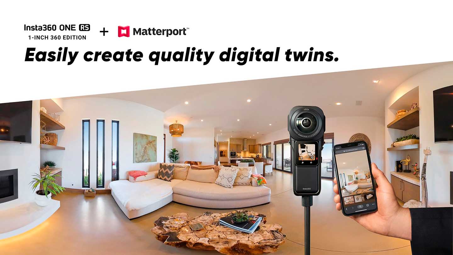 Insta360 RS 1-inch 360 is now capable of capturing Matterport Virtual Tours