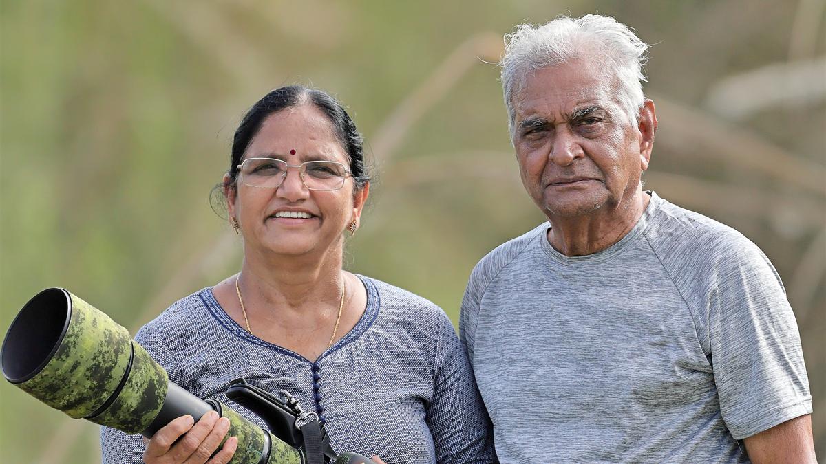 Not ready to retire yet: elderly couple on the nature trail
