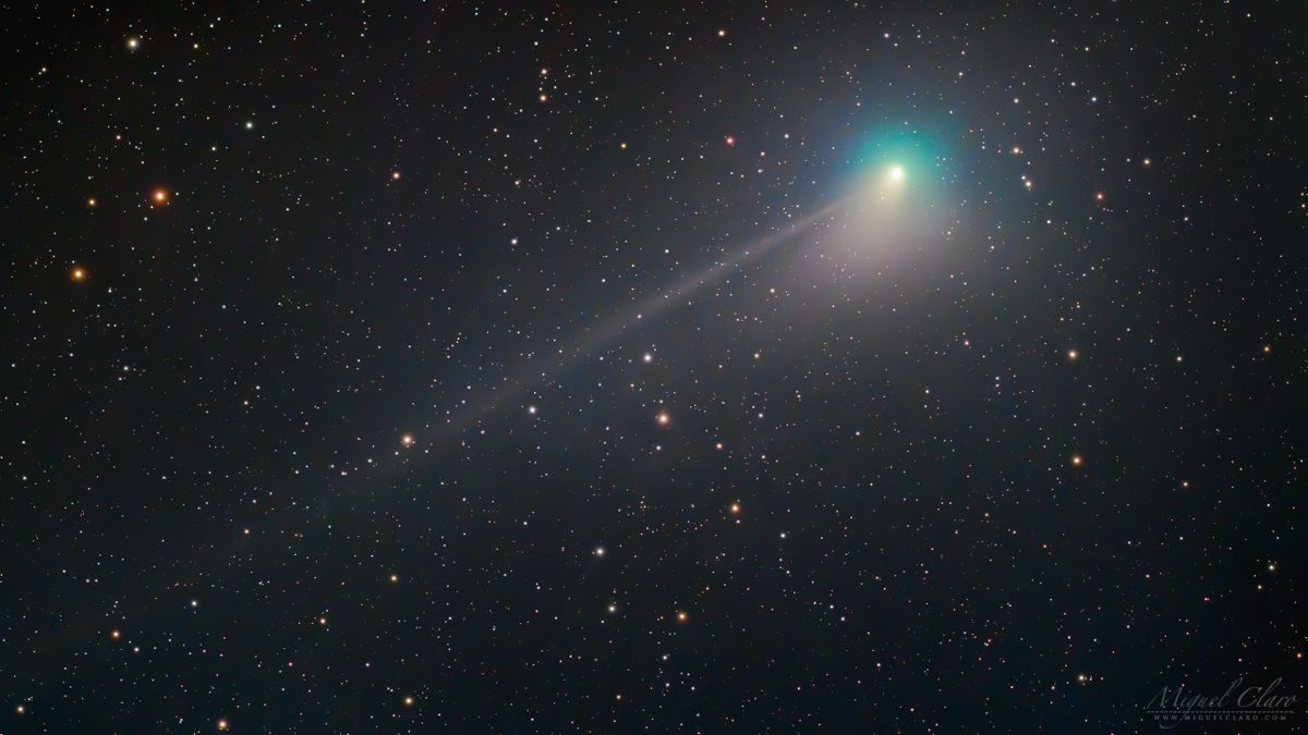 A photograph of comet C/2022 E3 (ZTF) taken by Miguel Claro.