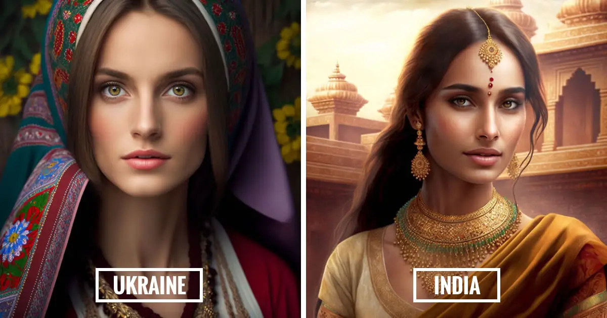 Artist Creates AI Art Of Women Portraits From Different Countries (20 Pics)