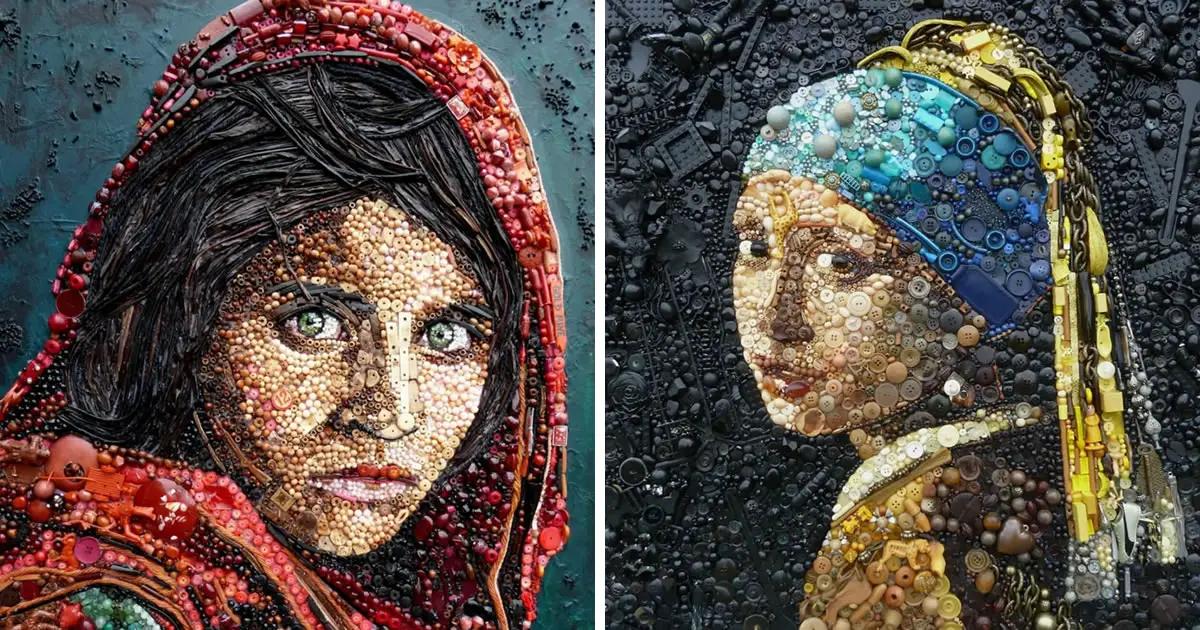 Artist Jane Perkins Creates Incredible Assemblages Of Popular Portraits