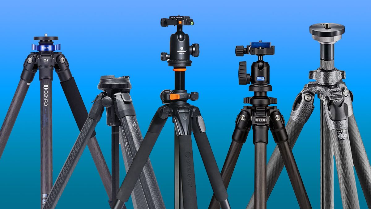 Five of the best tripods on a gradiented background