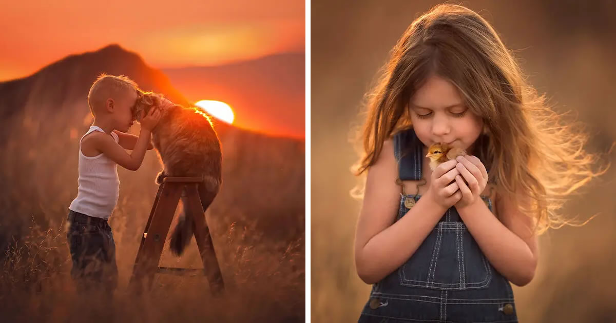 Photographer Lisa Holloway Captured Their Children With Farm Animals