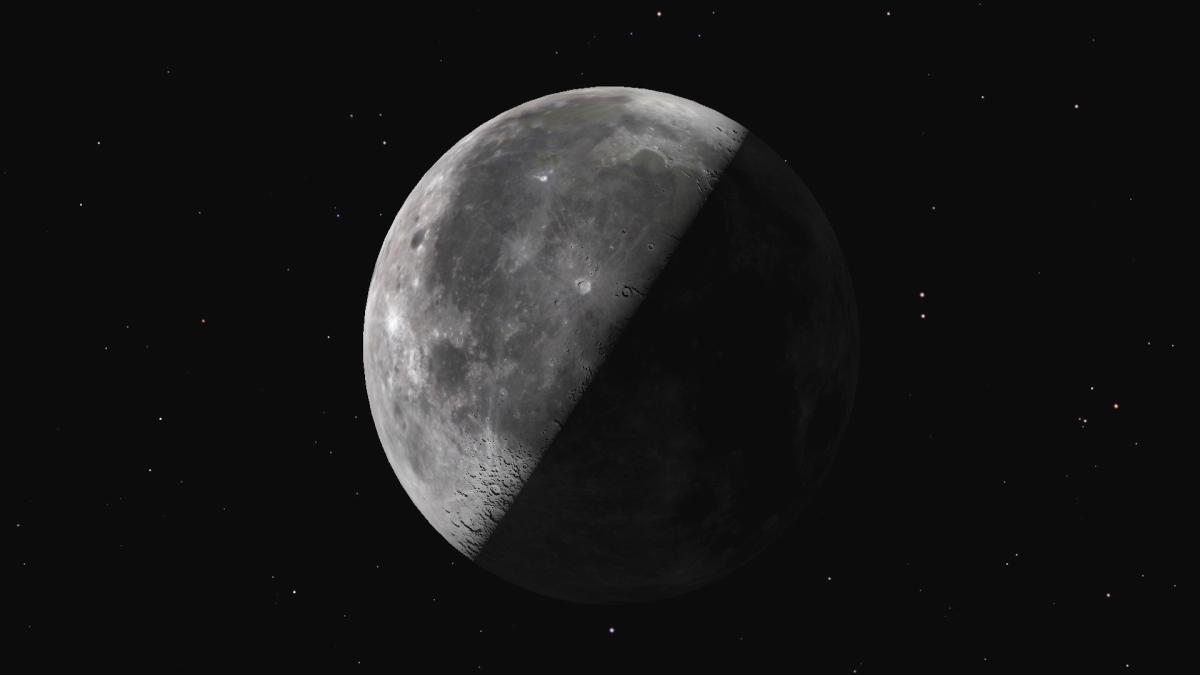 See the half-lit last quarter moon rise tonight