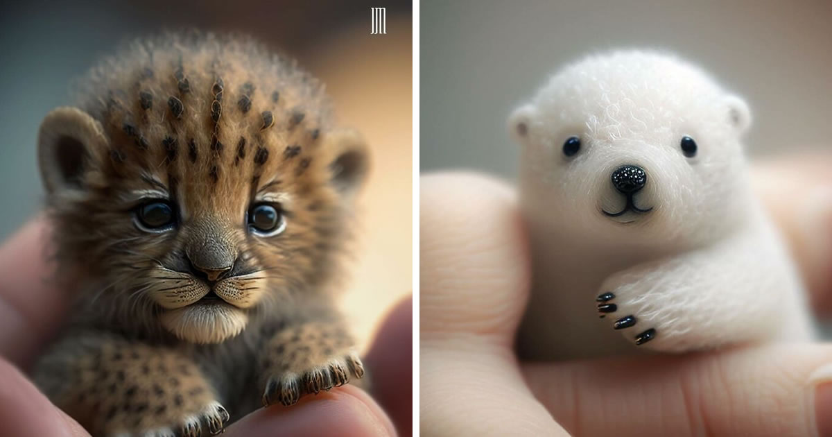 Artist Jyo John Mulloor Creates Cute Miniature AI-Generated Animal Portraits