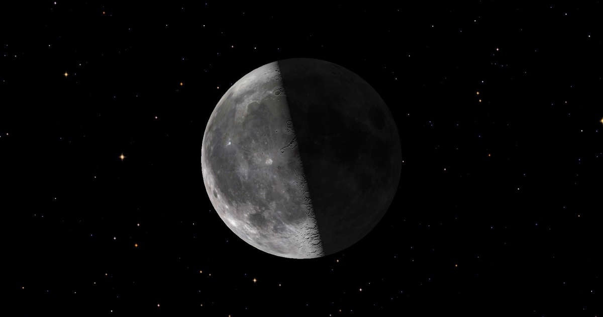 Watch the half-lit last quarter moon illuminate the night sky tonight