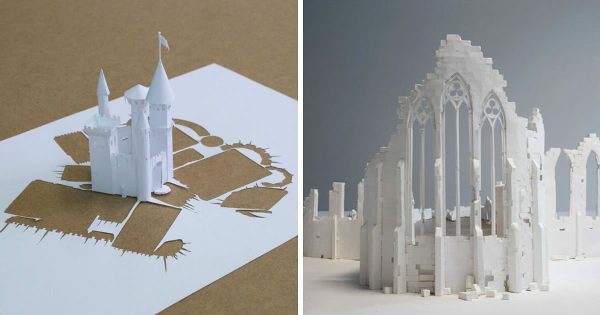 Artist Peter Callesen Creates Architectural Sculptures From S Single Sheet of Paper