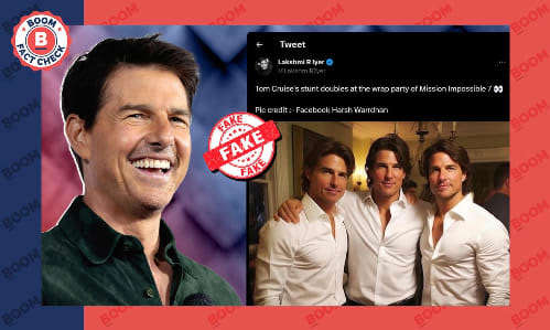 AI Generated Photo Shared As Actor Tom Cruise Posing With Stunt Doubles