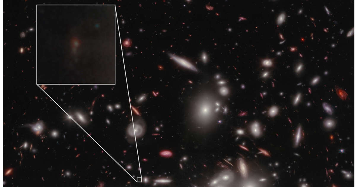 James Webb Space Telescope spots faintest galaxy yet in the infant universe (photo)