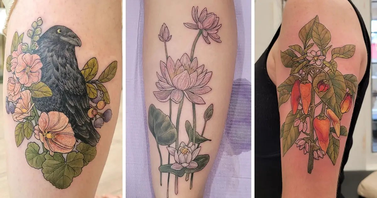 Artist Jamie Creates Beautiful & Inspiring Illustrative Flora And Fauna Tattoos