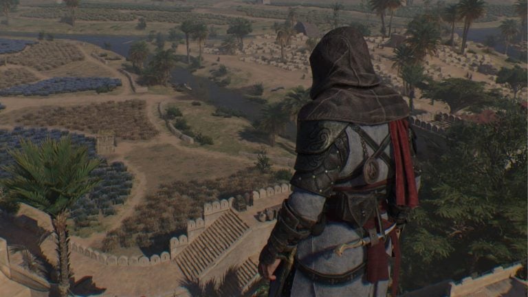 basim looking at baghdad in assassin's creed mirage